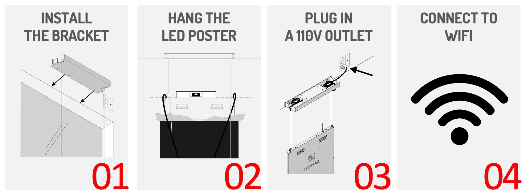 Easy Installation | LED Pro Poster | Mach 1 Design Digital Signs