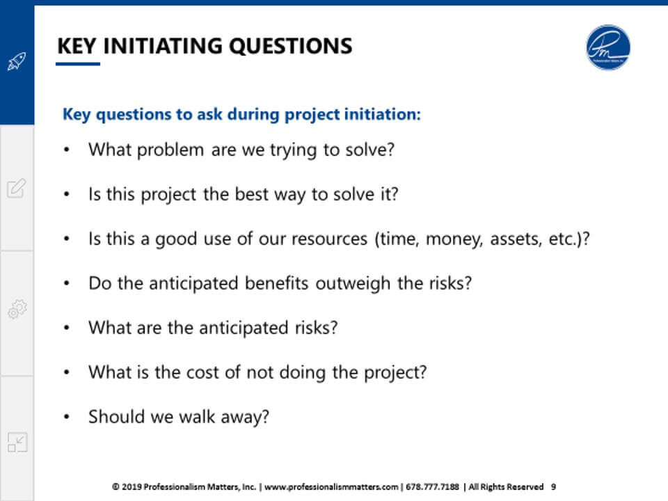 Key Initiating Questions | Project Management | Mach1Design Digital Signs